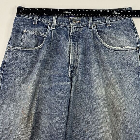 Levis Silvertab Baggy Jean Blue Wash Loose Skater USA 90s Y2K Purple Label 34x34 - Picture 3 of 9